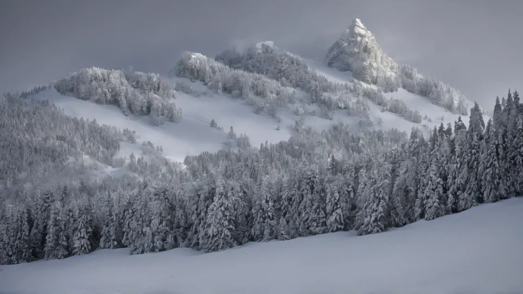 Avalanche dévalant une pente montagneuse, phénomène naturel dangereux