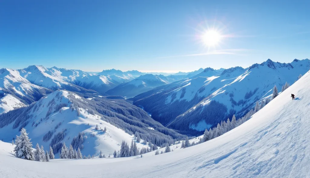 Hors piste Aillons Margériaz avec skieurs dans un paysage enneigé