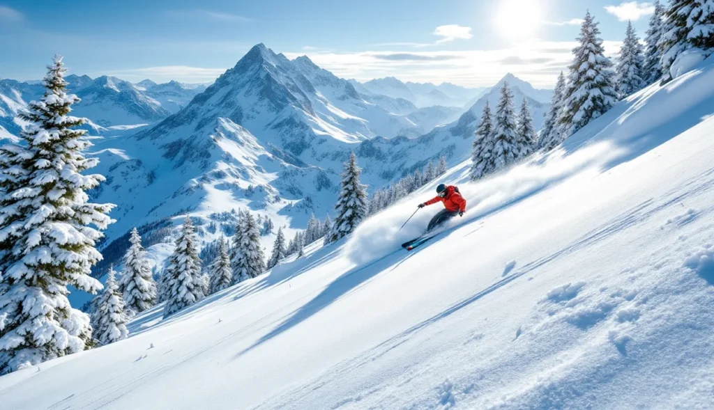 Ski hors-piste à Arêches Beaufort dans les Alpes