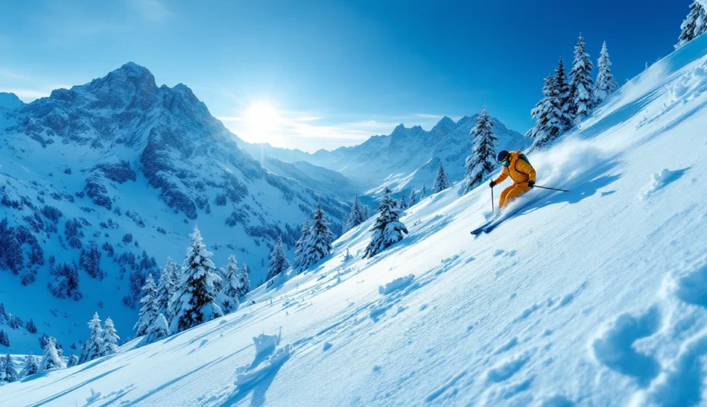 Ski hors piste à Arvieux en Queyras avec paysages alpins
