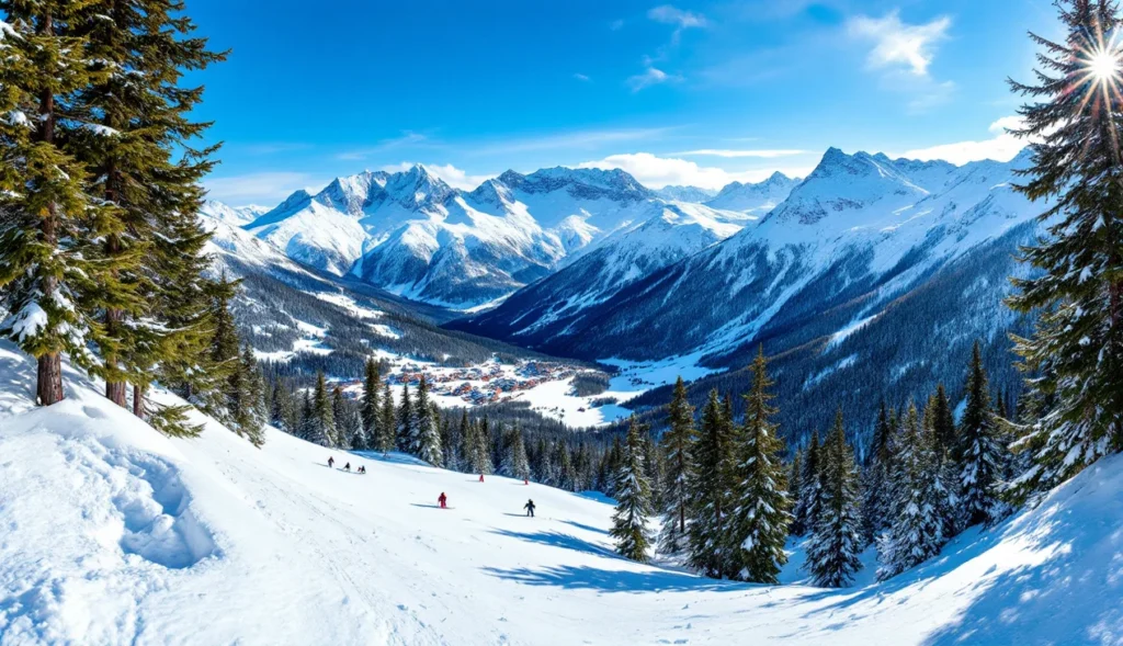 Ski hors-piste à Corrençon en Vercors avec skieurs sur des pentes enneigées