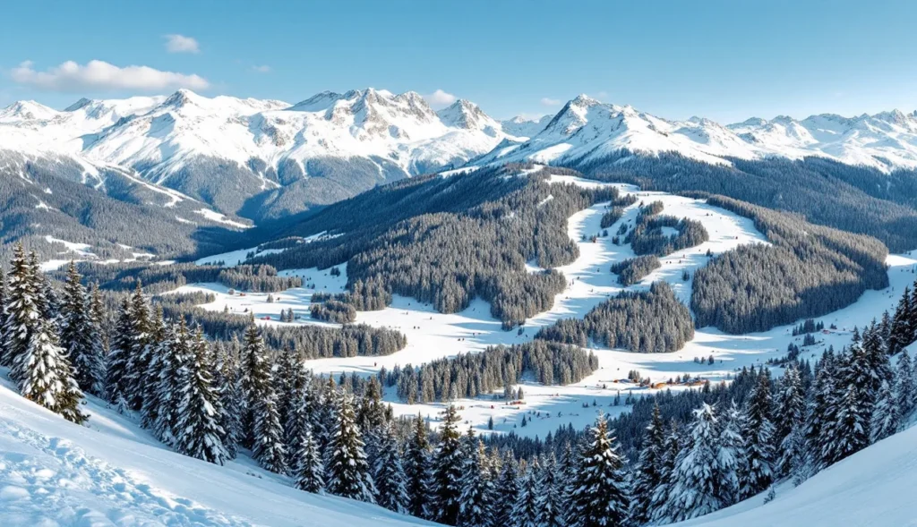 Ski hors-piste aux Fourgs, paysages enneigés du Jura
