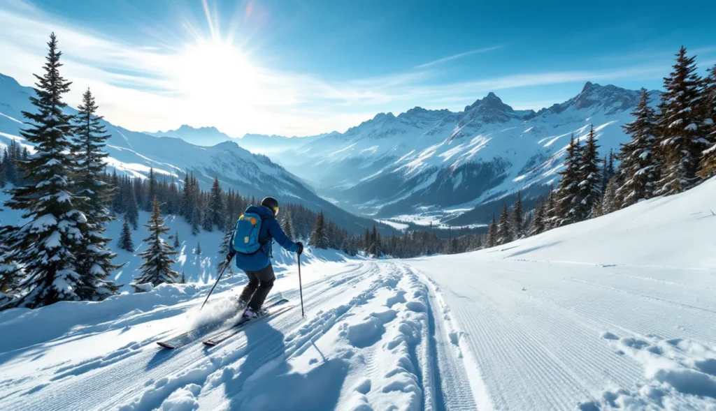 Ski hors-piste à Notre Dame de Bellecombe avec paysages alpins