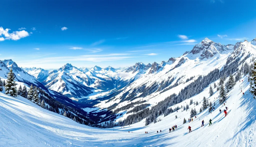 Ski hors-piste à Oz en Oisans avec paysages alpins majestueux