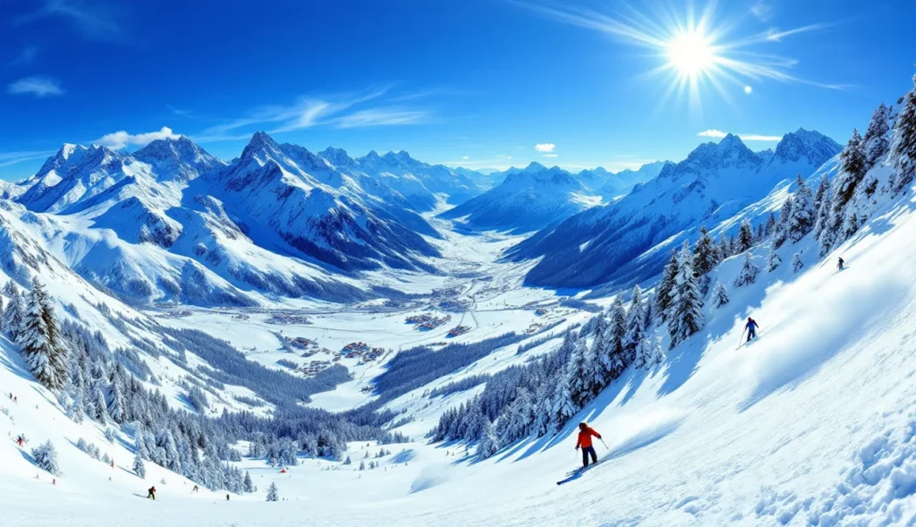 Hors piste à Val d’Isère avec skieurs dans la poudreuse